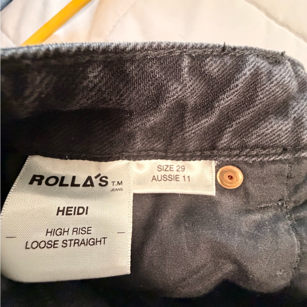 ROLLA'S Charcoal High Rise Jeans - Picture 3 of 4